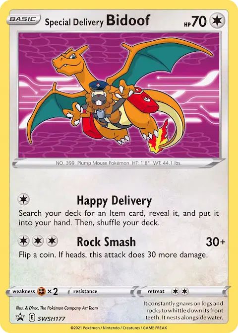 Special Delivery Bidoof, SWSH Black Star Promos SWSH177