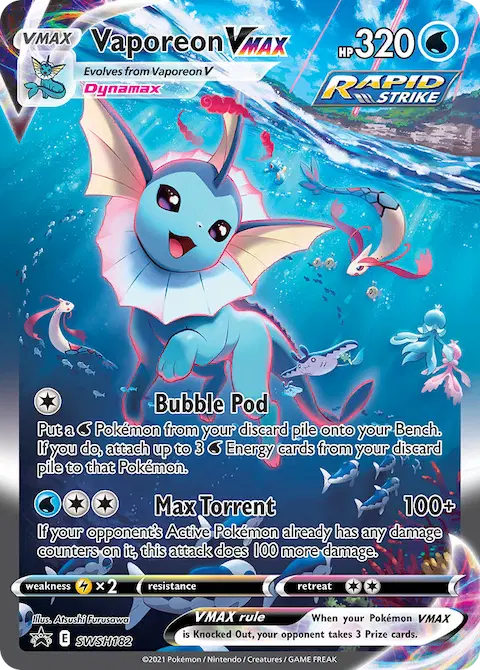 Vaporeon VMAX, SWSH Black Star Promos SWSH182