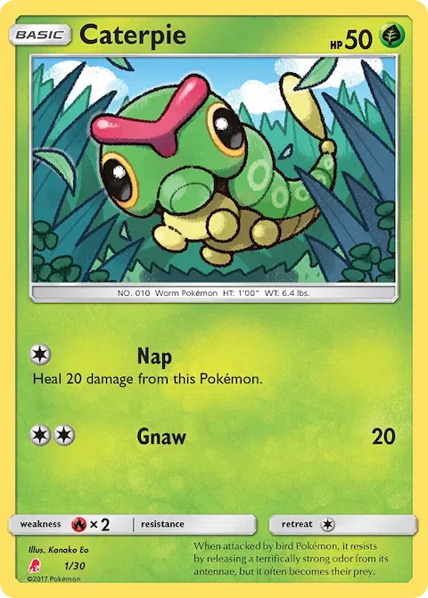 Caterpie, SM trainer Kit (Lycanroc) 1/30