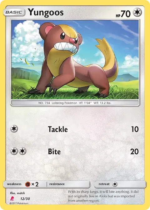 Yungoos, SM trainer Kit (Lycanroc) 12/30