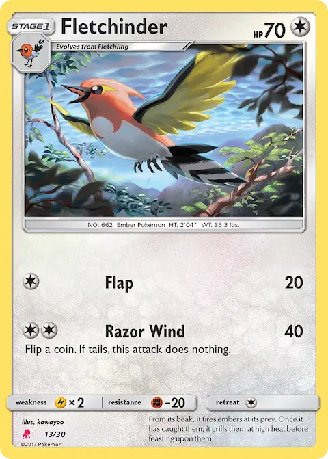 Fletchinder, SM trainer Kit (Lycanroc) 13/30