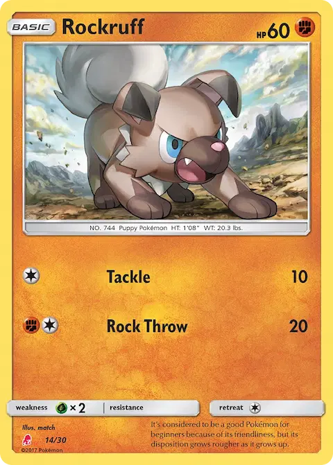 Rockruff, SM trainer Kit (Lycanroc) 14/30