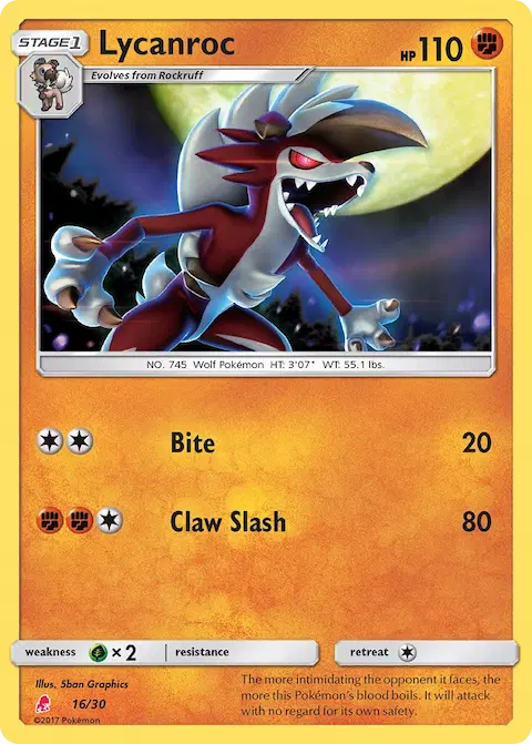 Lycanroc, SM trainer Kit (Lycanroc) 16/30