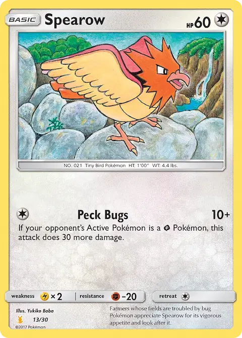 Spearow, SM trainer Kit (Alolan Raichu) 13/30