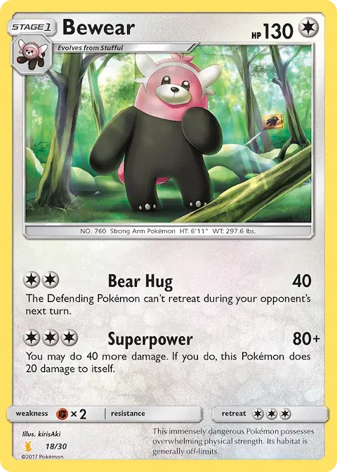 Bewear, SM trainer Kit (Alolan Raichu) 18/30