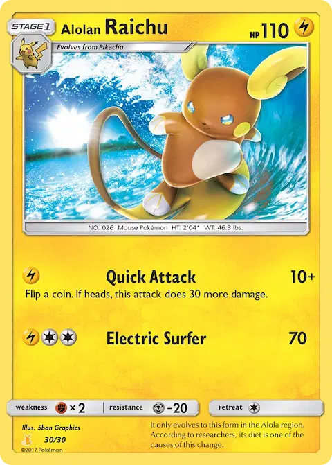 Alolan Raichu, SM trainer Kit (Alolan Raichu) 30/30