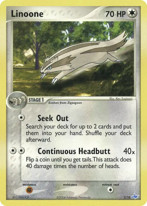 Linoone, EX trainer Kit (Latios) 3/10