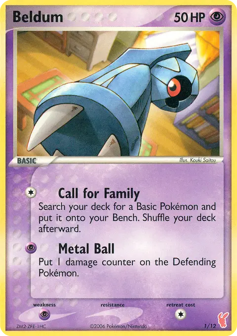 Beldum, EX trainer Kit 2 (Plusle) 1/12