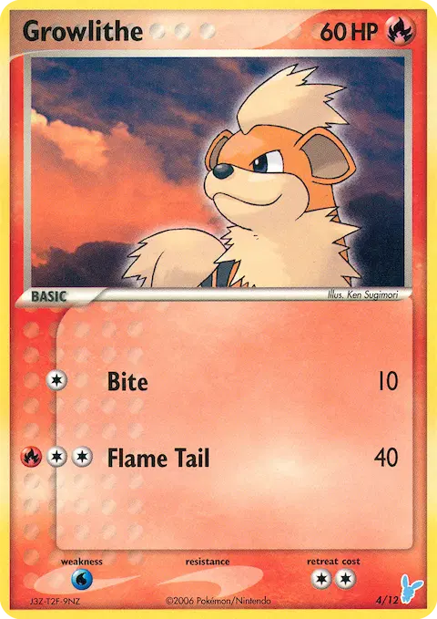 Growlithe, EX trainer Kit 2 (Minun) 4/12