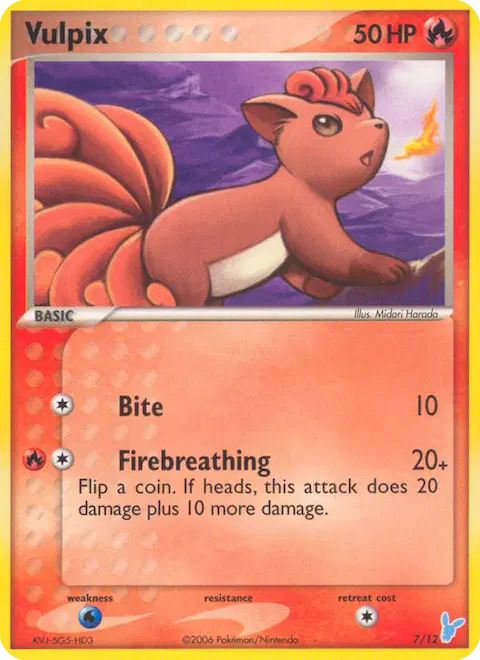 Vulpix, EX trainer Kit 2 (Minun) 7/12