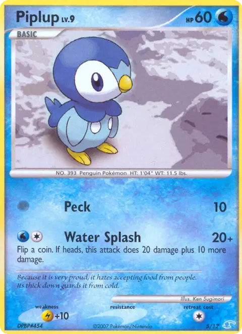 Piplup, DP trainer Kit (Manaphy) 5/12