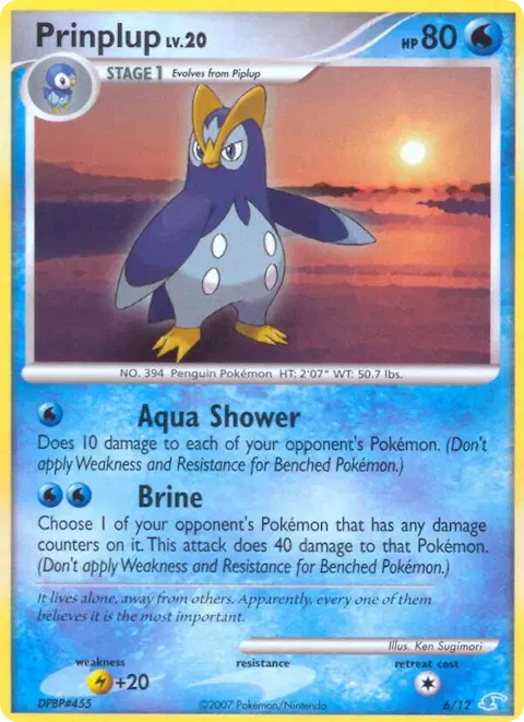 Prinplup, DP trainer Kit (Manaphy) 6/12