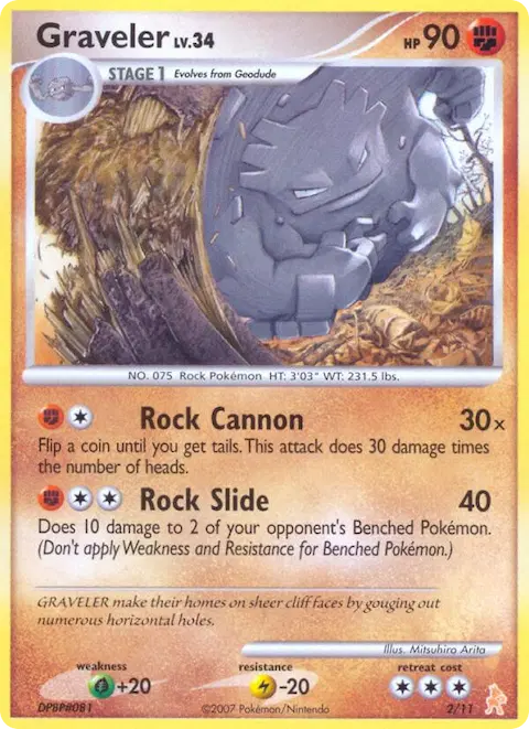 Graveler, DP trainer Kit (Lucario) 2/11