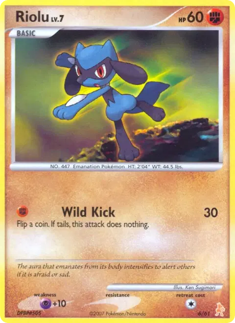 Riolu, DP trainer Kit (Lucario) 6/11