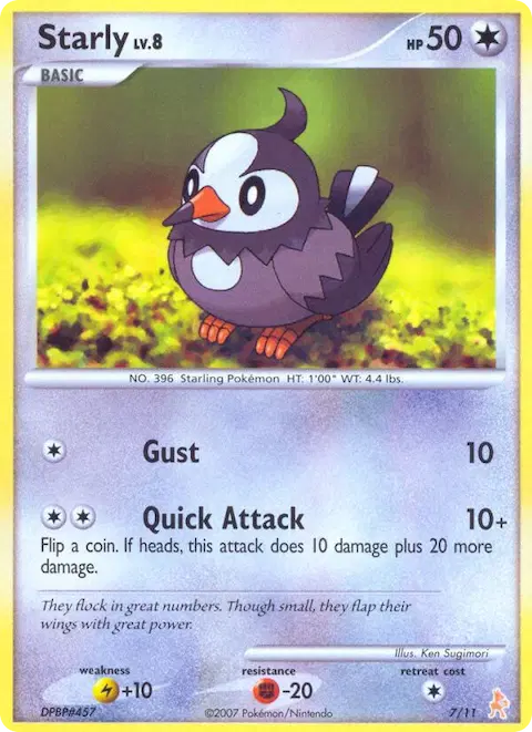 Starly, DP trainer Kit (Lucario) 7/11