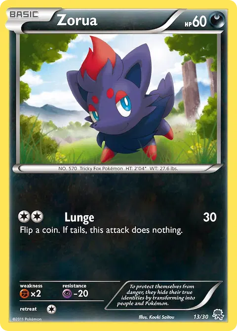 Zorua, BW trainer Kit (Zoroark) 13/30