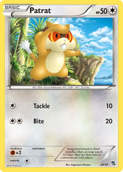 Patrat, BW trainer Kit (Zoroark) 29/30