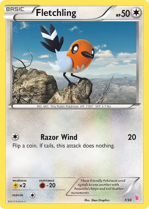 Fletchling, XY trainer Kit (Sylveon) 1/30