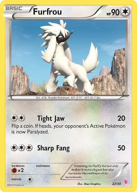Furfrou, XY trainer Kit (Sylveon) 22/30