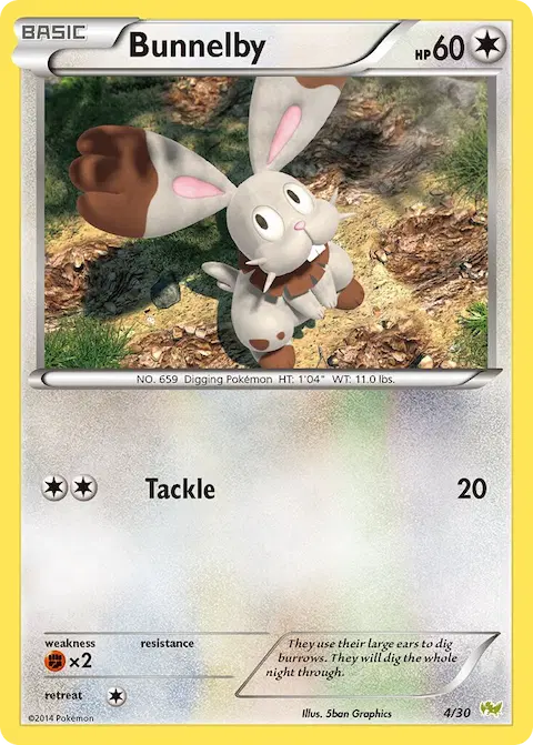 Bunnelby, XY trainer Kit (Noivern) 4/30