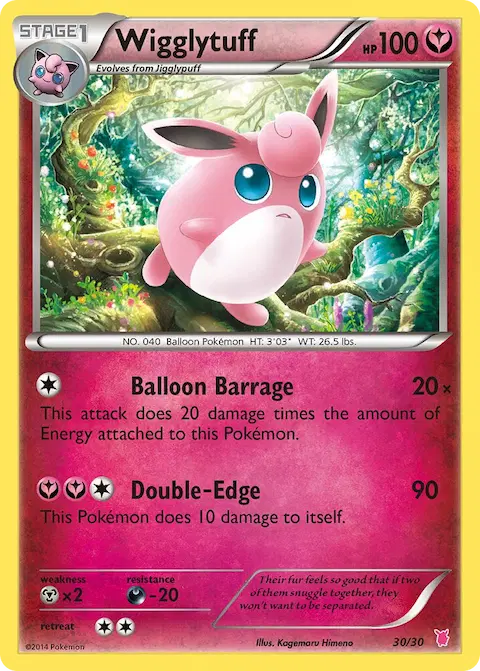 Wigglytuff, XY trainer Kit (Wigglytuff) 30/30