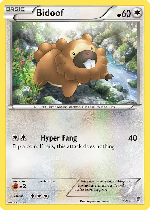 Bidoof, XY trainer Kit (Bisharp) 12/30