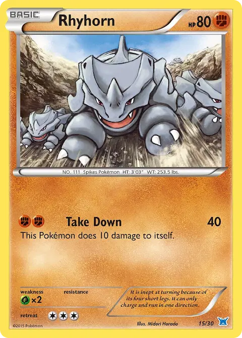 Rhyhorn, XY trainer Kit (Latios) 15/30