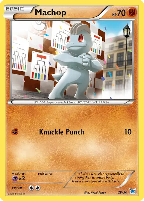 Machop, XY trainer Kit (Latios) 28/30