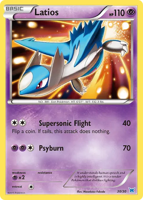 Latios, XY trainer Kit (Latios) 30/30
