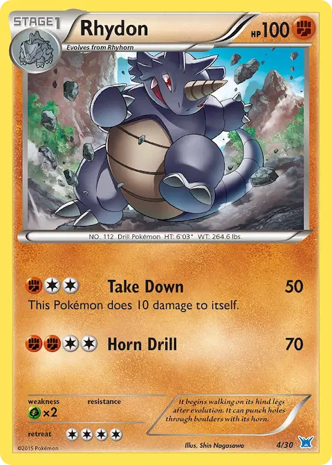 Rhydon, XY trainer Kit (Latios) 4/30