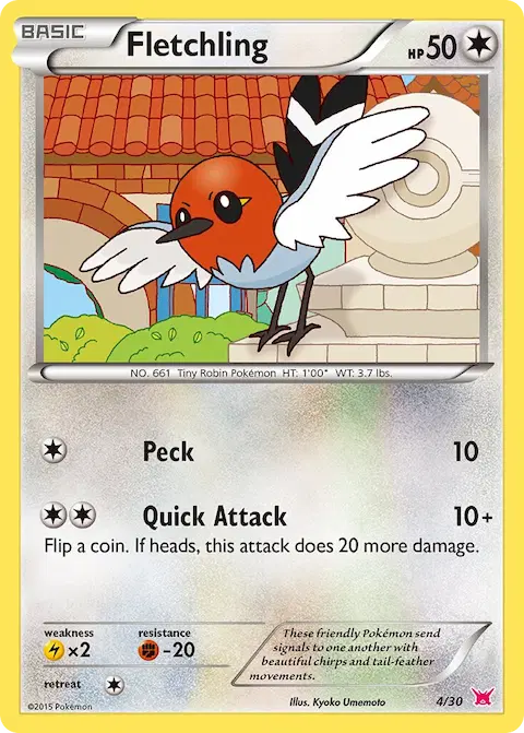 Fletchling, XY trainer Kit (Latias) 4/30