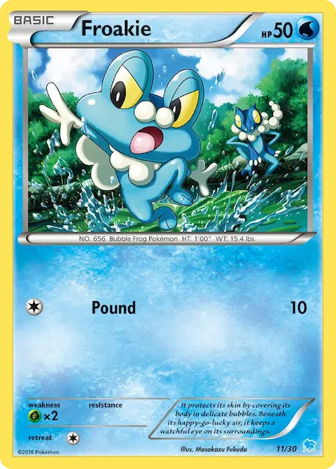 Froakie, XY trainer Kit (Suicune) 11/30