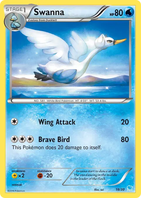 Swanna, XY trainer Kit (Suicune) 18/30