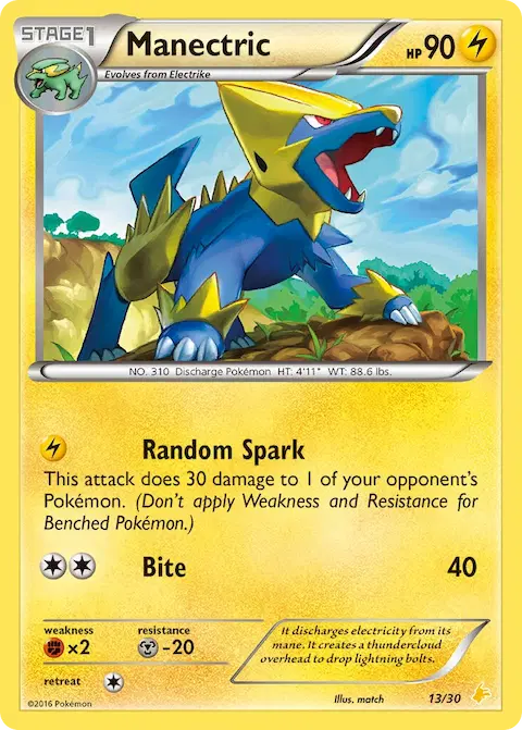 Manectric, XY trainer Kit (Pikachu Libre) 13/30