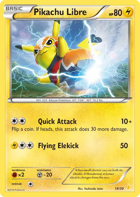 Pikachu Libre, XY trainer Kit (Pikachu Libre) 14/30