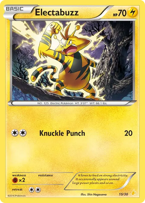 Electabuzz, XY trainer Kit (Pikachu Libre) 15/30