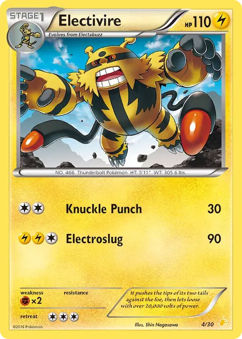 Electivire, XY trainer Kit (Pikachu Libre) 4/30