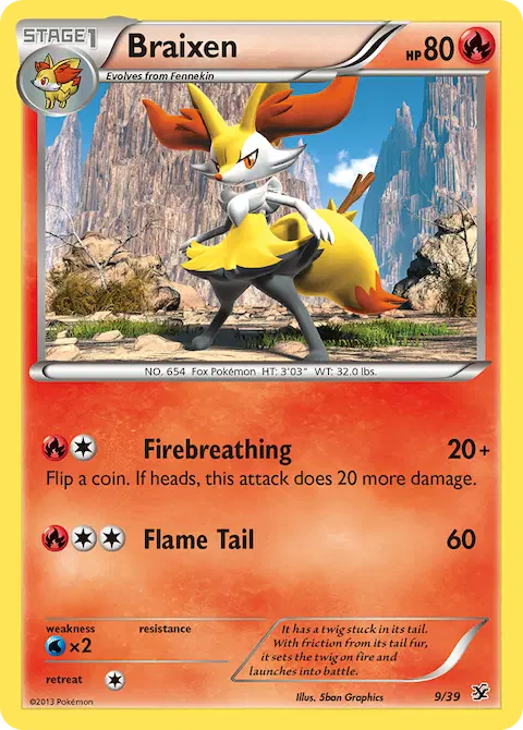 Braixen, Kalos Starter Set 9/39