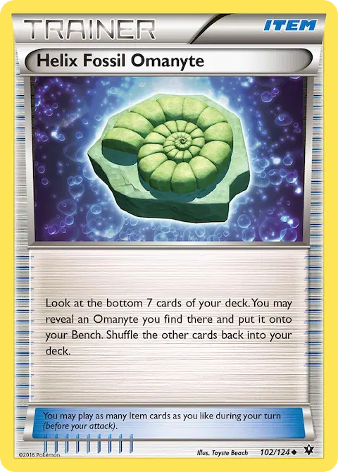 Helix Fossil Omanyte, Fates Collide 102/124