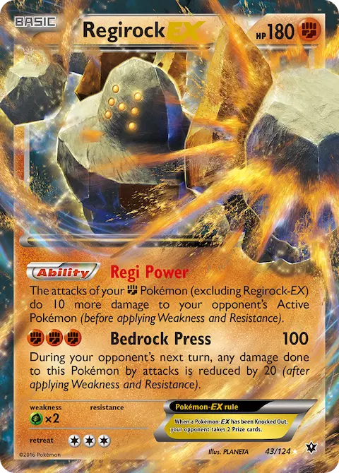 Regirock EX, Fates Collide 43/124