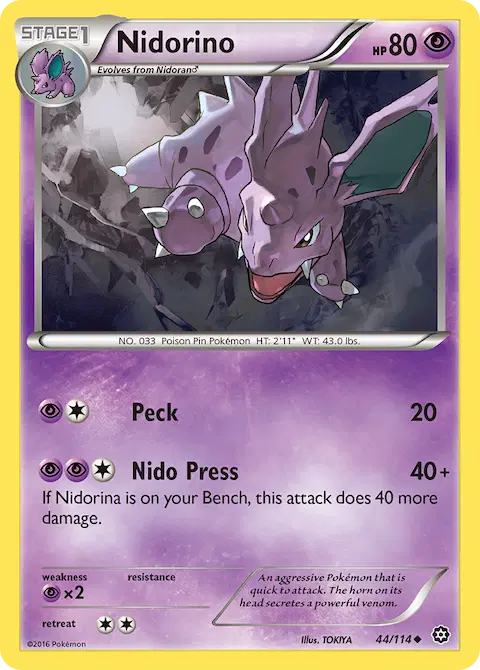 Nidorino, Steam Siege 44/114