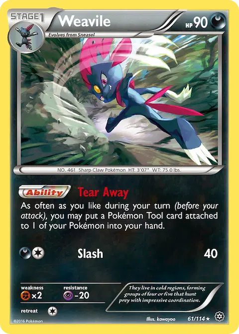 Weavile, Steam Siege 61/114
