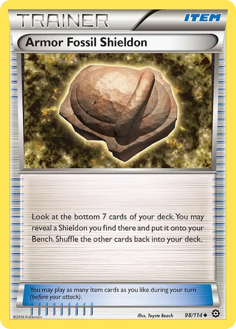 Armor Fossil Shieldon, Steam Siege 98/114