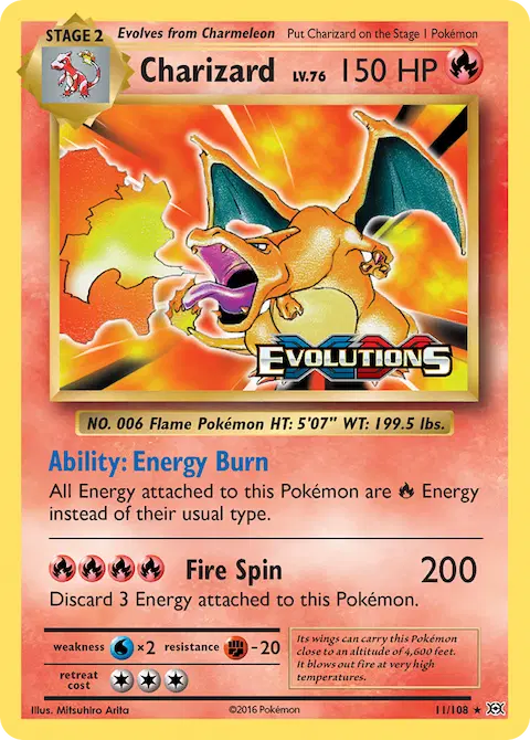 Charizard, Evolutions 11/108