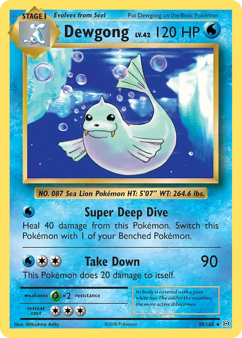 Dewgong, Evolutions 29/108