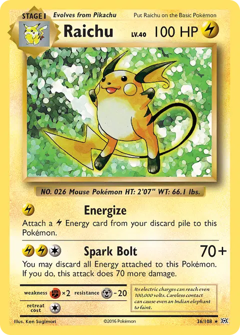 Raichu, Evolutions 36/108