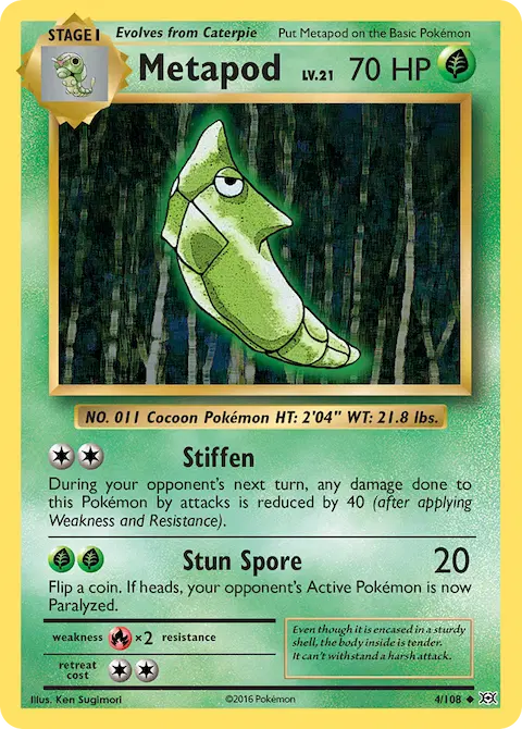 Metapod, Evolutions 4/108