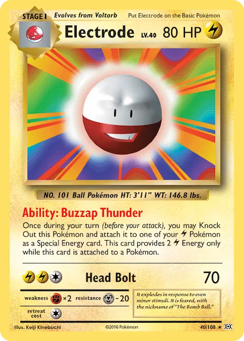 Electrode, Evolutions 40/108