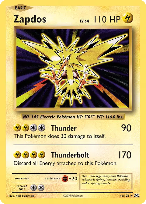 Zapdos, Evolutions 42/108