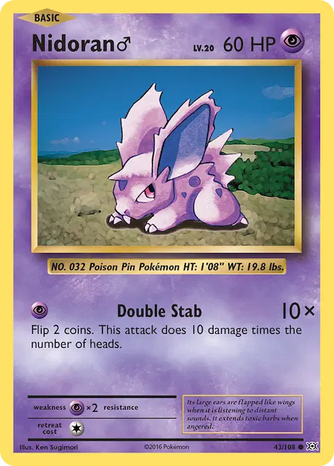 Nidoran♂, Evolutions 43/108